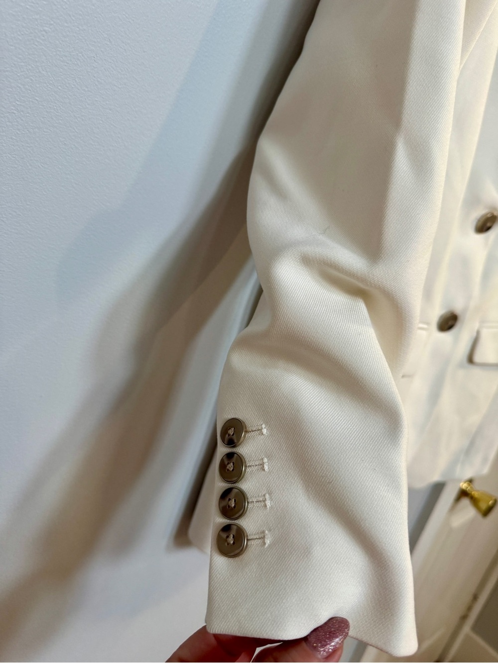 Ann Taylor Madison Winter White Single-Button Tailored Blazer 8P - Picture 4 of 8